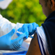 A man in the Democratic Republic of Congo getting a dose of the experimental Ebola vaccine.